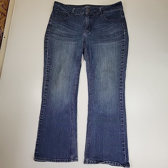 Lee Denim - Lee Riders Jeans Womens Boot Cut 14 Blue Midrise Straight Stretch Denim